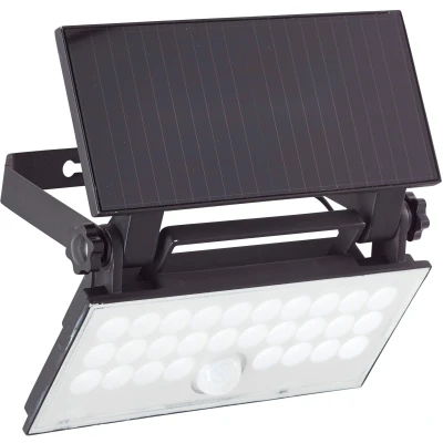 Abbildung von LED Solar Außenwandstrahler Luton Sensor, schwarz, B 19 cm