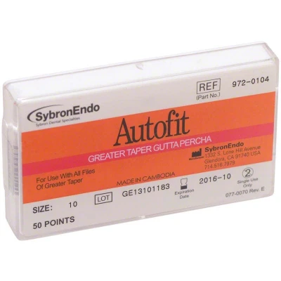 Abbildung von Autofit Guttaperchaspitzen