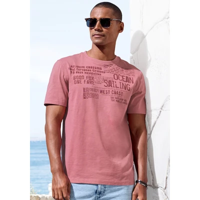 Abbildung von John Devin T Shirt &quot;mit Print&quot;, Regular Fit, aus Slub Qualität, mit Print