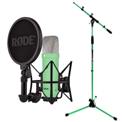 Abbildung von Rode NT1 Signature Green Studio Mikrofon Grün + keepdrum MS106GR Mikrofonständer