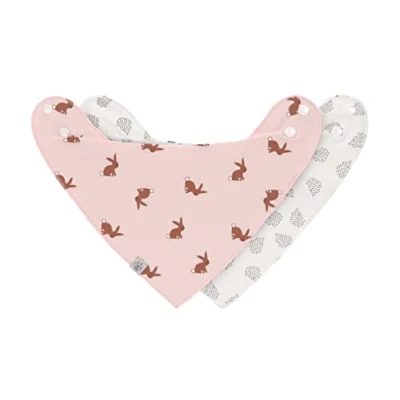 Abbildung von LÄSSIG Dreieckstuch Little Forest, Bandana, Hase, (Set, 2 St), für Babys, PETA approved vegan