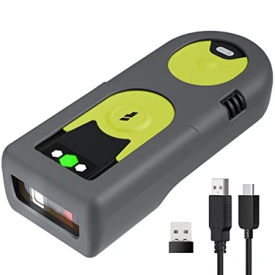 Abbildung von Inateck Barcode Scanner Bluetooth 2D mit 2,4Ghz USB Adapter, liest Barcodes von Bildschirmen, Exklusive Schnelltasten, BCST 42