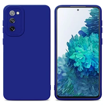 Abbildung von Cadorabo Hülle kompatibel mit Samsung Galaxy S20 FE Schutzhülle TPU Silikon Case Liquid Design Kameraschutz Slim Kratzfest Weiche Gummi Rundumschutz für in Blau