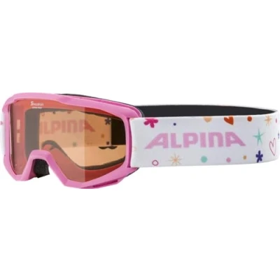 Abbildung von ALPINA PINEY Beschlagfreie, Extrem Robuste &amp; Bruchsichere Skibrille Mit 100% UV Schutz Für Kinder, rose rose, One Size