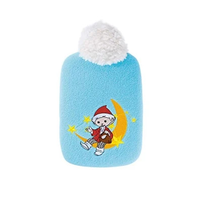 Abbildung von Kinder Öko Wärmflasche 0,8 l mit Soft Fleecebezug &quot;Sandmännchen Mond&quot; hellblau 1 St