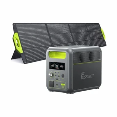 Abbildung von FOSSiBOT F1200 Solargenerator mit 200W Solarpanel, 1024Wh LiFePO4 Tragbare Powerstation 2 1200W AC Steckdose mobile Stromversorgung für Wohnmobil Outdoor, Heimwerken und als Notstromaggregat