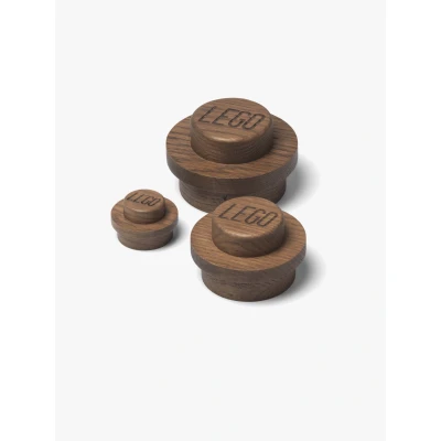 Abbildung von LEGO 1x1 Kleiderhaken aus Holz, Oak Dark Stained
