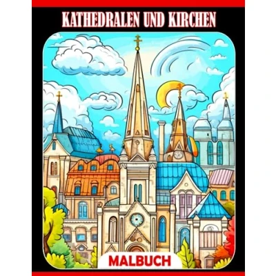 Abbildung von Malbuch für Kathedralen und Kirchen: Bezaubernde historische Architektur Ausmalbilder mit kreativen Skizzen Geschenkidee alle Altersgruppen zur Linderung von Ängsten