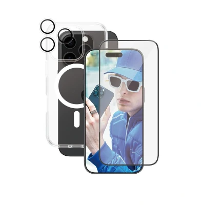 Abbildung von 0 CARE by PanzerGlass® Flagship 3 in 1 Schutzset für iPhone 16 Pro