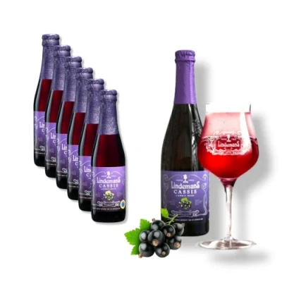Abbildung von 6 x 0,25l Lindemans Cassis fruchtiges Lambic Bier aus Belgien