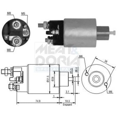 Abbildung von MEAT &amp; DORIA 231803 Lenkstockschalter FIAT: Doblo II Kasten / Kombi