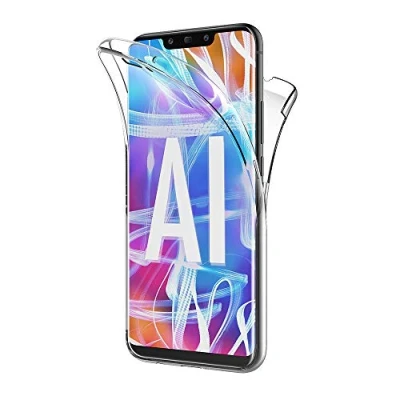 Abbildung von AICEK Compatible Huawei Mate 20 Lite Hülle, 360Full Body Transparent Silikon Schutzhülle für Case Durchsichtige TPU Bumper Handyhülle (6,3 Zoll)