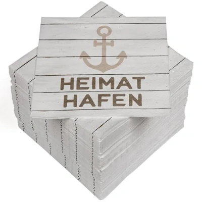 Abbildung von HEKU 100 Servietten, 3 lagig, 33x33cm, Heimathafen I Saugstark und praktisch verpackt Breite Auswahl Ideal für besondere Anlässe