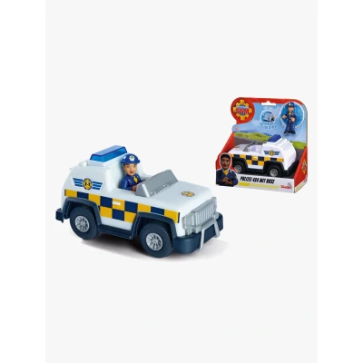 Abbildung von Polizeiauto &amp; Rose Figur Feuerwehrmann Sam