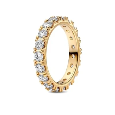 Abbildung von Pandora Sparkling ROW Eternity Ring, Damen, Größe: 48, Gold plated