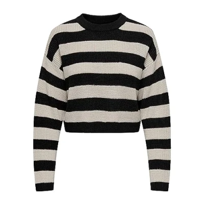Abbildung von ONLY Malavi L/S Cropped NOOS Strickpullover, Damen, Größe: Medium, Black