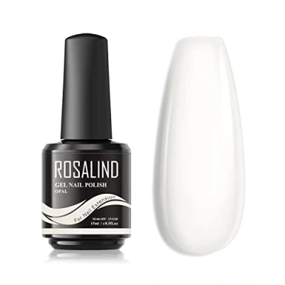 Abbildung von ROSALIND Aufbaugel für Gelnägel, Milchig Weiß 15ml Builder Stärkendes Gel, Nail Extension Gel Nagelgel Nagelverlängerung Reparatur, UV/LED Nagellack Nagelstärkung, Art