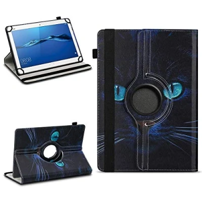 Abbildung von NAmobile Tablet Tasche kompatibel für Huawei MediaPad M3 M5 Lite 10,1 Hülle Schutzhülle Case Cover 360 Drehbar, Farben:Motiv 3