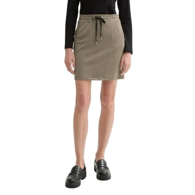 Abbildung von TOM Tailor MIT Kordelzug Minirock, Damen, Größe: 38, Cargo beige mini pepita