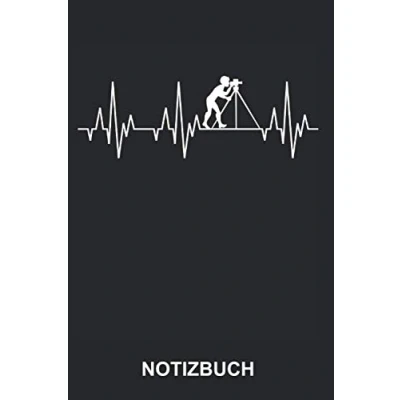 Abbildung von Notizbuch: Landvermesser Geologe Vermesser Geometer Geodät Landvermessung Vermessung Bauen Beruf Job Lustig Witzig Herzschlag EKG Notizbuch, ... ca. A5 mit Linien 120 Seiten liniert