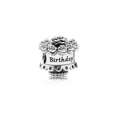 Abbildung von PANDORA Silber Charm Happy Birthday Geburtstag 791289