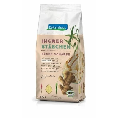 Abbildung von Reformhaus Ingwer Stäbchen, gezuckert Bio, 6er Pack (6 x 200 g)