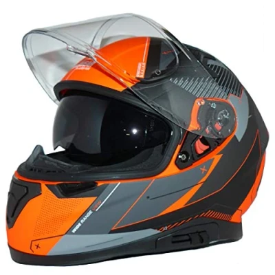 Abbildung von Motorradintegralhelm mit integrierter Sonnenblende und klappbarem Visier 917 OG XS