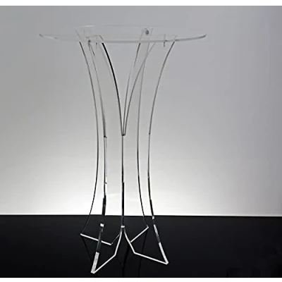 Abbildung von Slato Honos Couchtisch, modernes Design, aus transparentem Acrylkristall, 40 x 60 cm