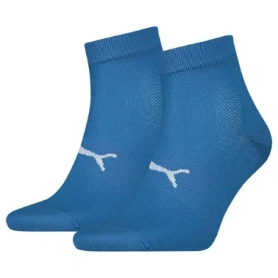 Abbildung von Puma Unisex Quarter Socken, Blau, 35/38 (2er Pack)