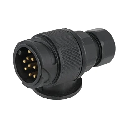 Abbildung von AOHEWEI 13 poliger Anhängerstecker, 12 V, polig, für Anhänger, Wohnwagen, elektrische Verkabelung, Adapter, Anhängerkupplung, Konverter Fahrzeug, LKW, Wohnmobil, Boot
