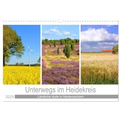 Abbildung von Unterwegs im Heidekreis (Wandkalender 2025 DIN A3 quer), CALVENDO Monatskalender