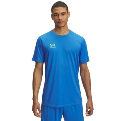 Abbildung von Under Armour Challenger Tshirt basic, Herren, Größe: XL, Blue atlantis/high vis yellow