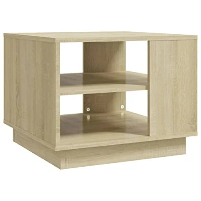 Abbildung von vidaXL Couchtisch mit Schubladen Beistelltisch Kaffeetisch Sofatisch Teetisch Tisch Wohnzimmertisch Ablagetisch Sonoma Eiche 55x55x43cm Holzwerkstoff