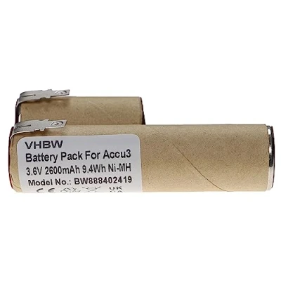 Abbildung von vhbw Akku Ersatz für Gardena Accu3 Heckenschere Strauchschere Rasenschere Gartenschere (2600mAh, 3,6V, NiMH)