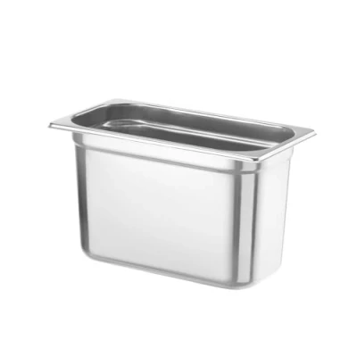Abbildung von HENDI Gastronormbehälter, Temperaturbeständig von 40 bis 300C, Heissluftöfen Kühl und Tiefkühlschränken Chafing Dishes Bain Marie, Stapelbar, 7,8L, GN 1/3, 325x176x(H)200mm, Edelstahl 18/10