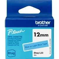 Abbildung von Brother Original Btag L33 Schriftband 12 mm, 4 m lang, blau/hellblau