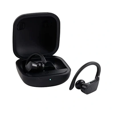 Abbildung von Reflex Active Sport TWS in Ear Kopfhörer mit weichem Silikon Greifer BT5.2 weichen gummierten Ohrstücken verschiedenen Ohrgrößen Gummilackierung Markenlogo auf der Hülle Schwarz