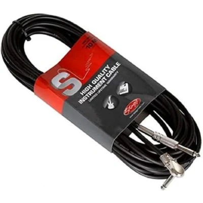 Abbildung von Stagg 18109 Instrumentenkabel (10 m, 1x Winkelklinke, Klinke 6,3 mm)