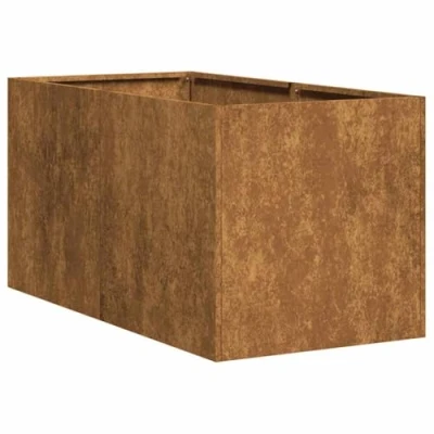 Abbildung von vidaXL Blumentopf Pflanzkübel Rostig 40x80x40 cm Wetterfester Stahl (1 St)