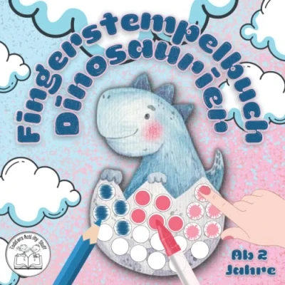 Abbildung von Fingerstempelbuch Dinosaurier ab 2 Jahre: Kritzelbuch 1 Jahr Mein erstes Fingermalbuch 3 Jahre Dino Bastelbuch Und Ausschneidebuch ... für Kleine Künstler Fingerstempel Spaß