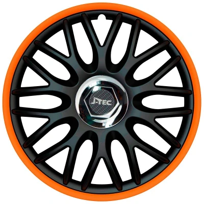 Abbildung von J TEC Orden R J16519 Radblenden 16Zoll schwarz, chrom, orange