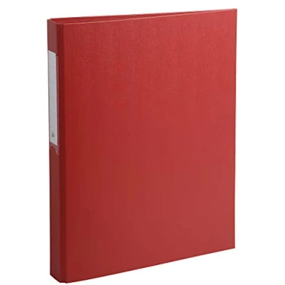 Abbildung von Exacompta 54385E Ringbuch 2 Ringe Füllhöhe 25mm, Rücken 40mm, aufgeklebtes Rückenschild, für DIN A4 Kunststoffbezug aussen und innen, rot