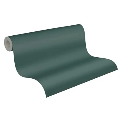 Abbildung von A.S. Création Vliestapete &quot;Anna DAndrea einfarbige Strukturtapete Dunkelgrün&quot;, Strukturmuster, Tapete in Textil Optik Unitapete für Schlafzimmer Grün