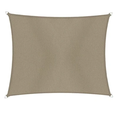 Abbildung von Windhager Sonnensegel Cannes Rechteck 4 x 5 m, Sonnenschutz für Garten &amp; Terrasse, UV und witterungsbeständig, taupe, 10743