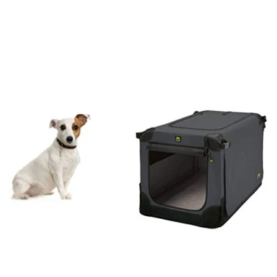 Abbildung von MAELSON Tiertransportbox Soft Kennel Transportbox, faltbar anthrazit, für Hunde und Katzen geeignet