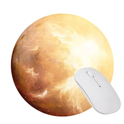 Abbildung von KINGCOO Gaming Mauspad, Office und Mauspad/Mousepad Runde Mousemat Mausunterlage mit Rutschfestem Gummi Mousepad (Mars)