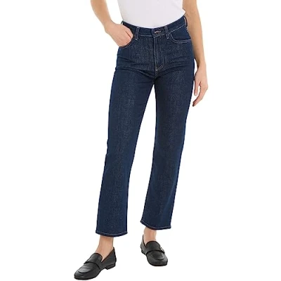 Abbildung von Tommy Hilfiger Damen Jeans Classic Straight High Waist, Blau (Rue), 32W / 30L