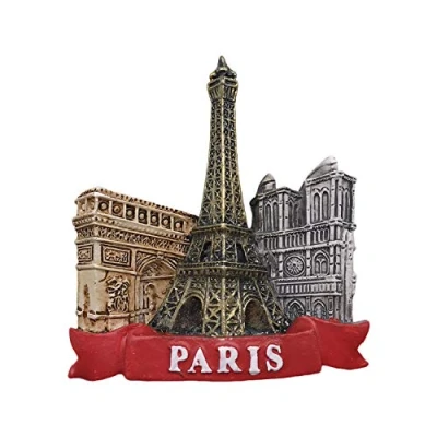 Abbildung von Turm von Paris Frankreich 3D Kühlschrankmagnet Touristische Souvenirs Harz Magnetische Aufkleber Home &amp; Kitchen Dekoration aus China