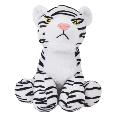 Abbildung von Zappi Co Weiches und Flauschiges Plüschtier für Kinder Plüschtiere, perfekt Spielbegleiter, kuschelig angenehm (12 15 cm) (weißer Tiger)