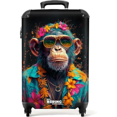 Abbildung von NoBoringSuitcases.com Handgepäck Koffer, Reisekoffer, Reisetasche mit Rollen, Koffer Groß, Hartschalenkoffer, Trolley Handgepäck, Mittelgroß, Suitcase, TSA Schloss, Klein, Graffiti Druck